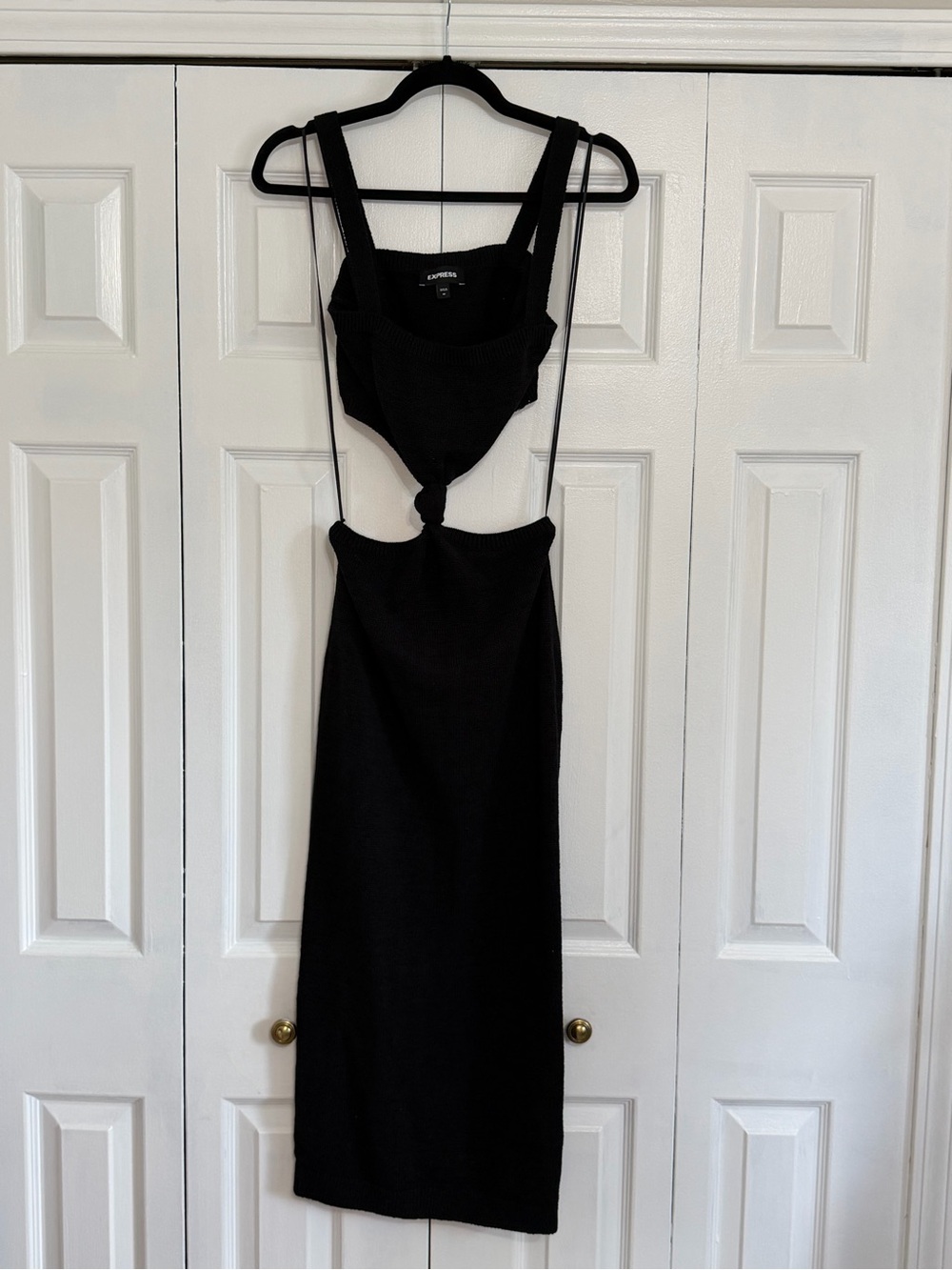 Express Black Backless Cutout Midi Dress - Never Worn (M)